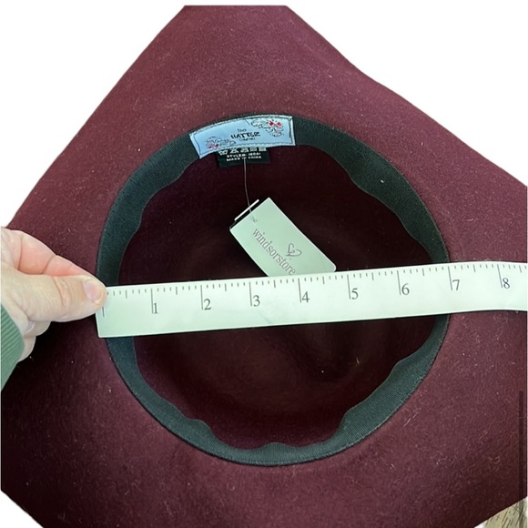 🏷️ NWT Burgundy Felt Floppy Hat - Picture 6 of 7
